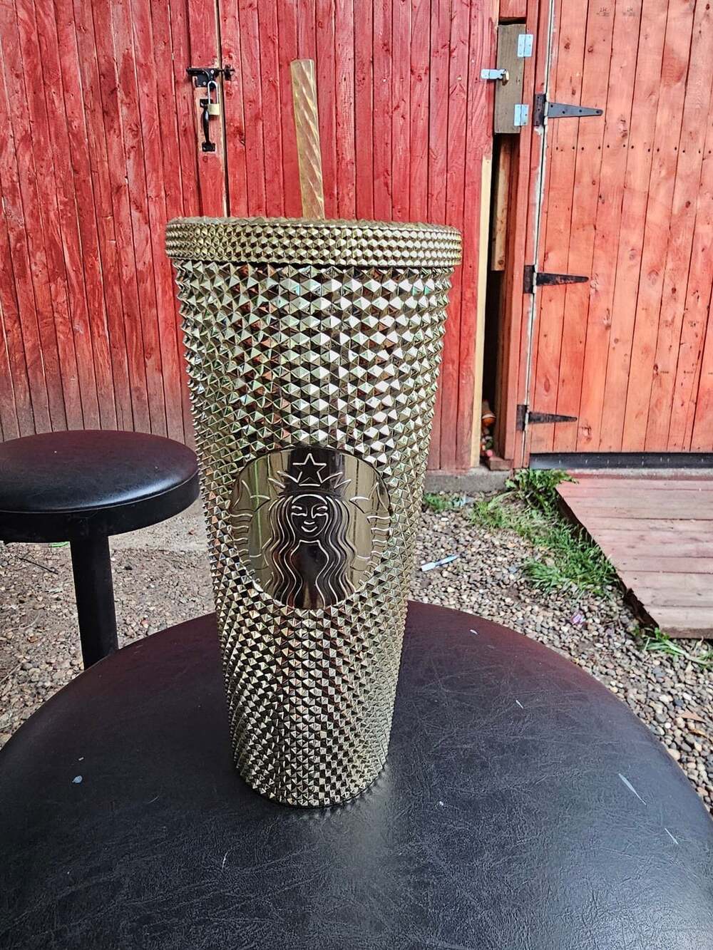 Starbucks Gold Bling Studded Venti Tumbler 24 Oz
